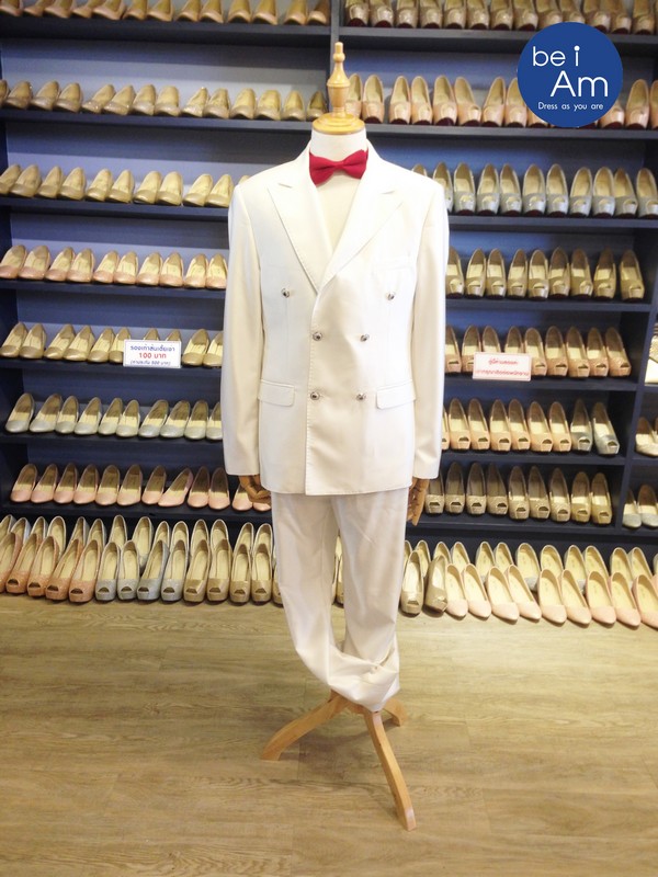 กั๊ก ริว สูทขาว size 56 ชุดสูท ขาว
