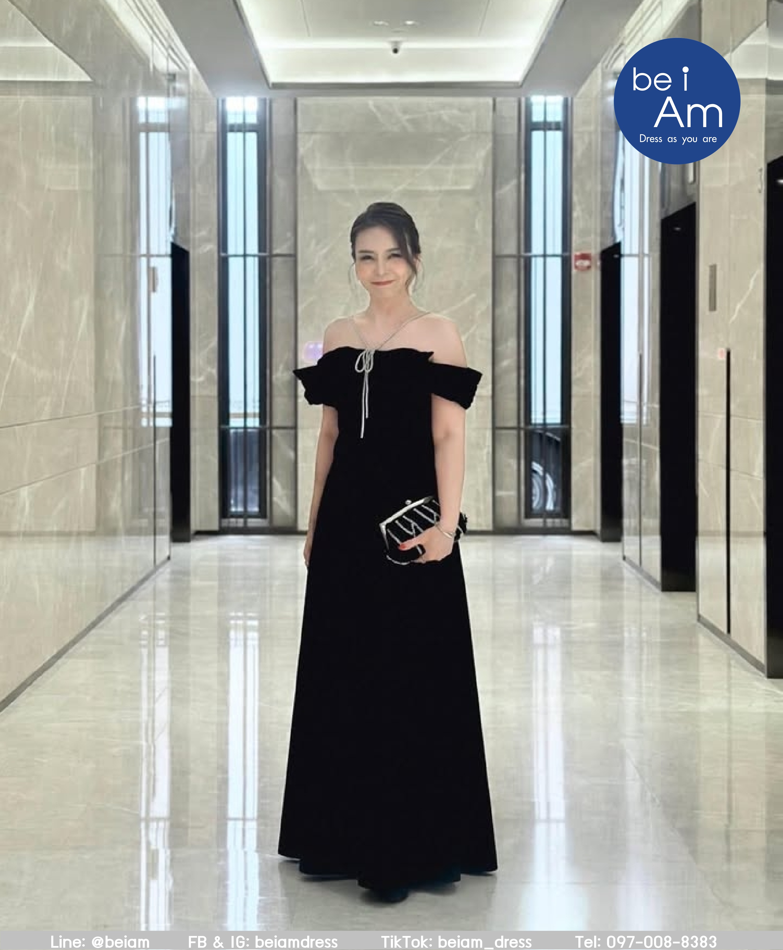 cwn เอลซี่ยาว ดำ New ชุดราตรียาว ดำ