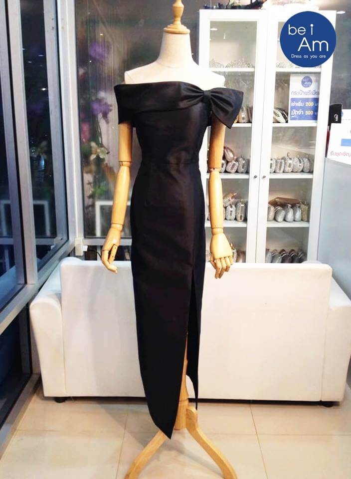 กิ๊บซ่า ยาว ดำ(ขาย 500 บาท) ชุดราตรียาว ดำ