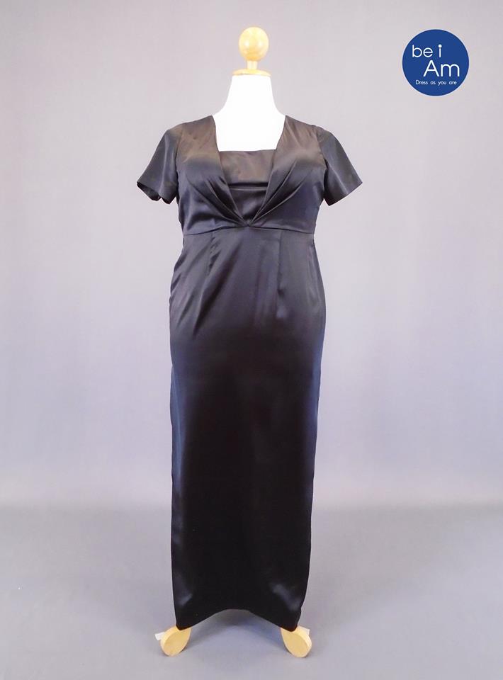 ญาดาซาติน ยาว ดำ 2XL - 01 ชุดราตรียาว ดำ