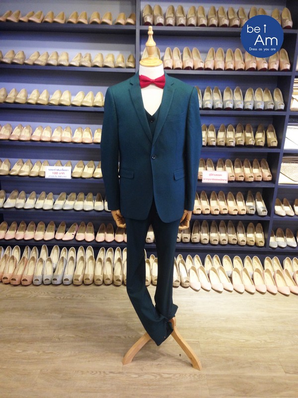กางเกงสูทน้ำเงิน รพิณทร์ size 35 ชุดสูท น้ำเงิน