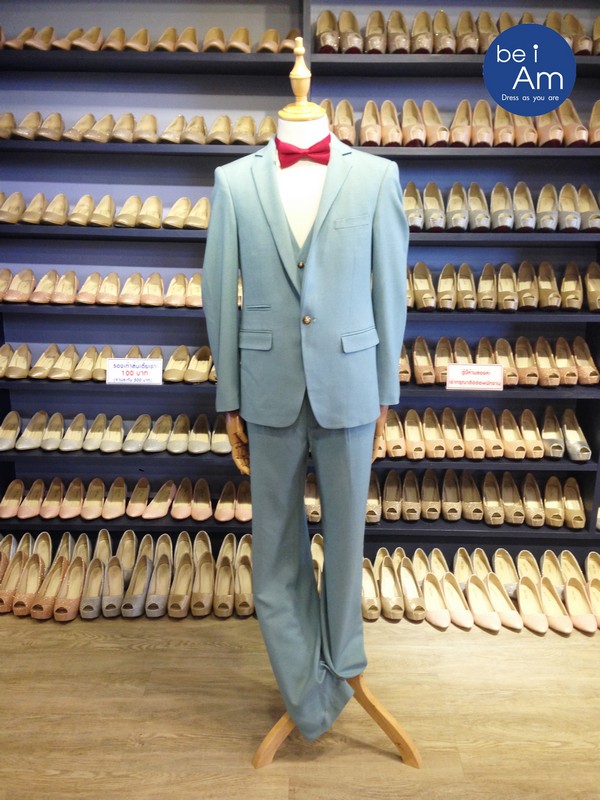 กั๊กสูทเขียว กอไผ่ size 50 ชุดสูท เขียว