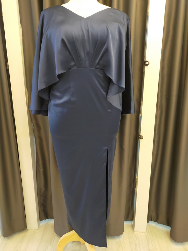 เมลินดายาว 2XL กรมท่า(ขาย 500 บาท) ชุดราตรียาว น้ำเงิน