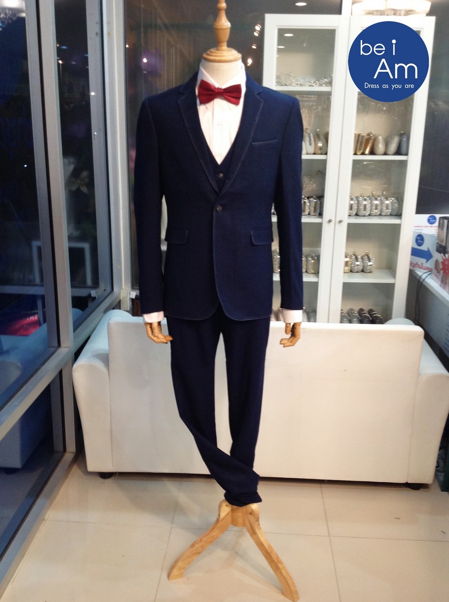 กั๊ก เจมส์ สูทน้ำเงิน size 54 ชุดสูท น้ำเงิน
