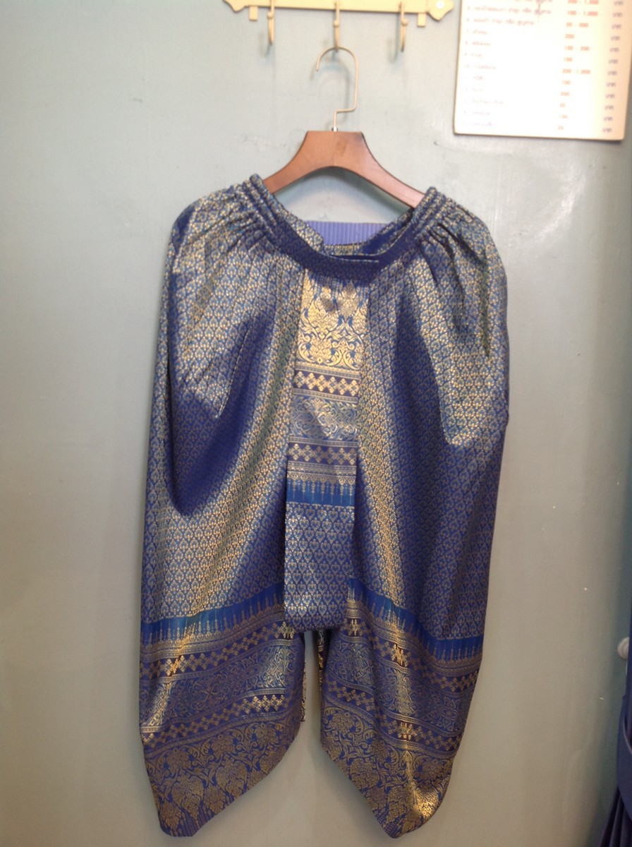 โจงกระเบน สีน้ำเงิน XL - 09 ชุดไทย น้ำเงิน