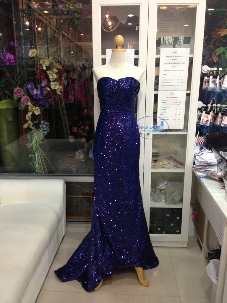 แกสบี้ ยาว น้ำเงิน(ขาย900บาท) ชุดราตรียาว น้ำเงิน