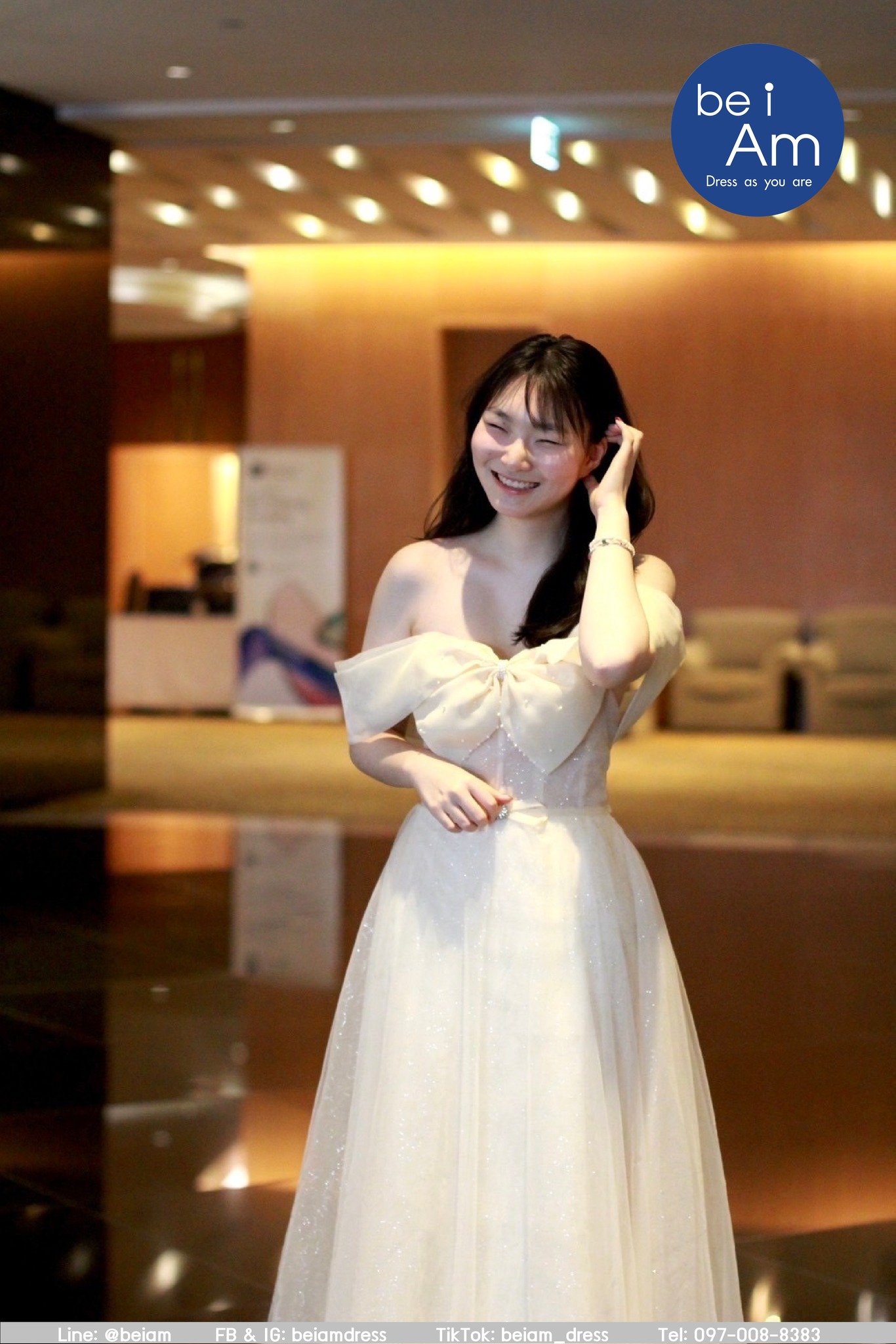 cwn พราวมุกยาว ทอง ชุดราตรียาว ทอง