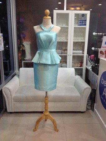 กาสะลอง สั้น เขียว(ขาย300) ชุดราตรีสั้น เขียว