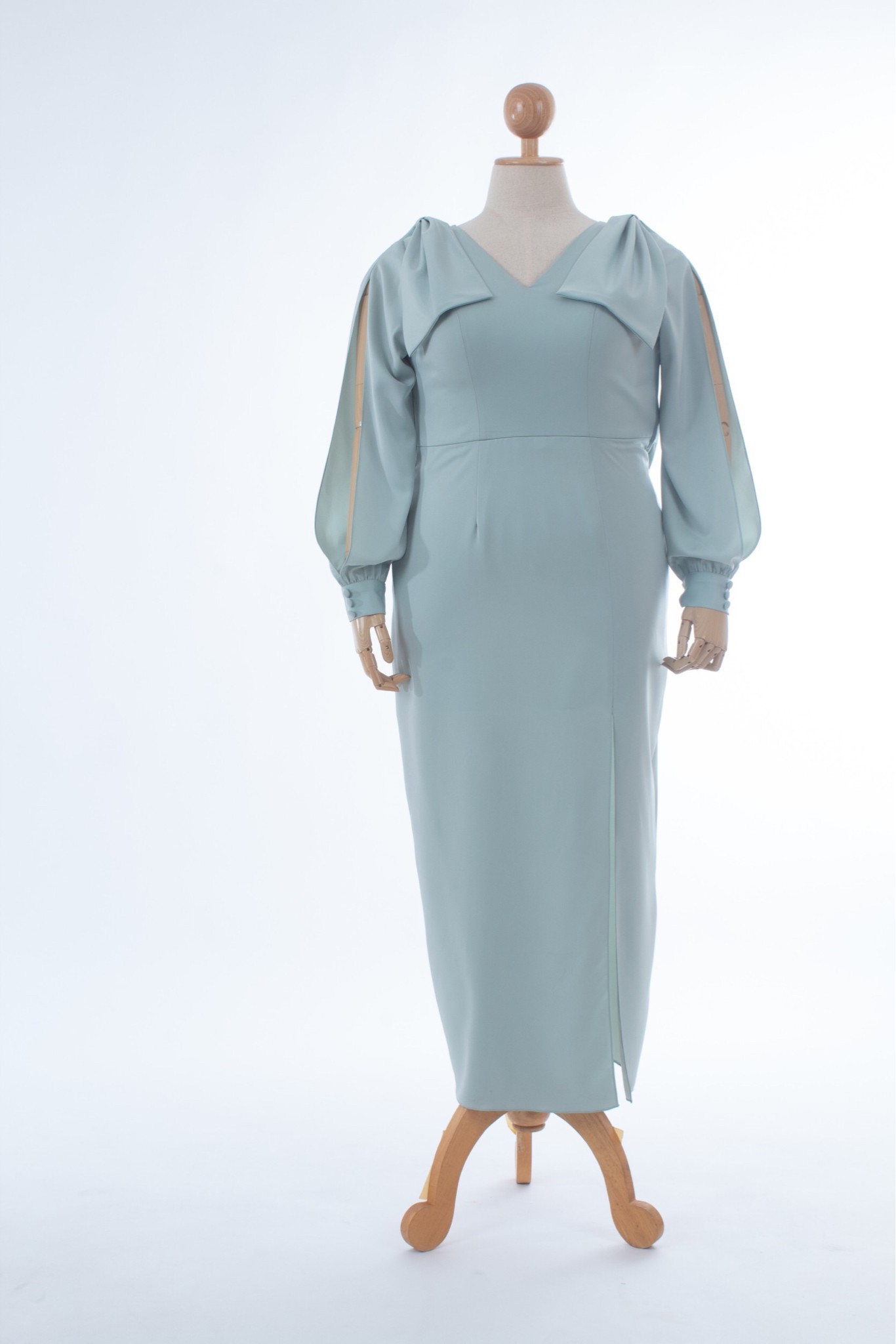 โบโย่ยาว เขียวอ่อน 2XL ชุดราตรียาว เขียว