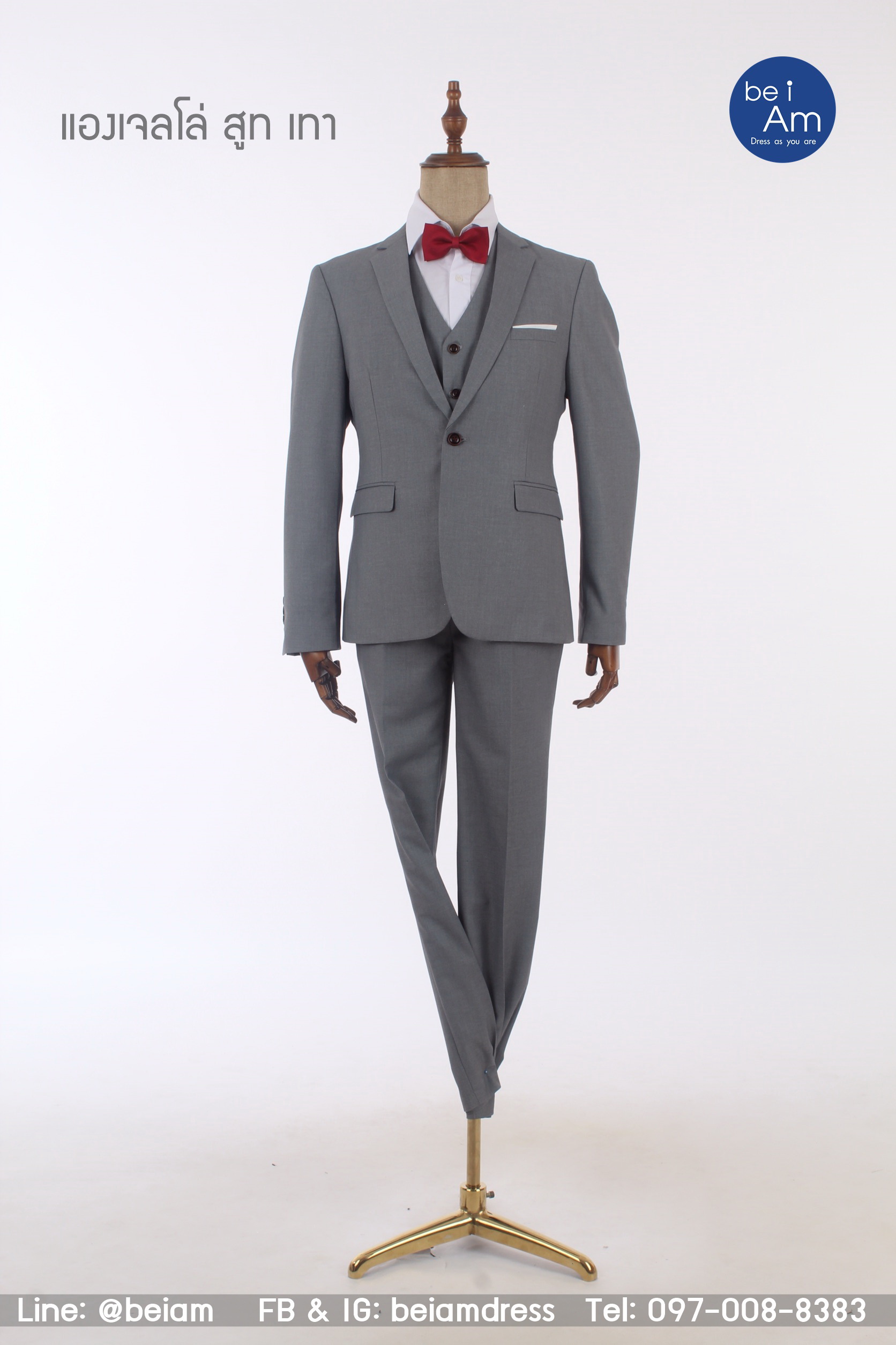 กั๊ก แองเจลโล่ Size50-49 (สีเข้ม) ชุดใหม่ ชุดสูท เทา