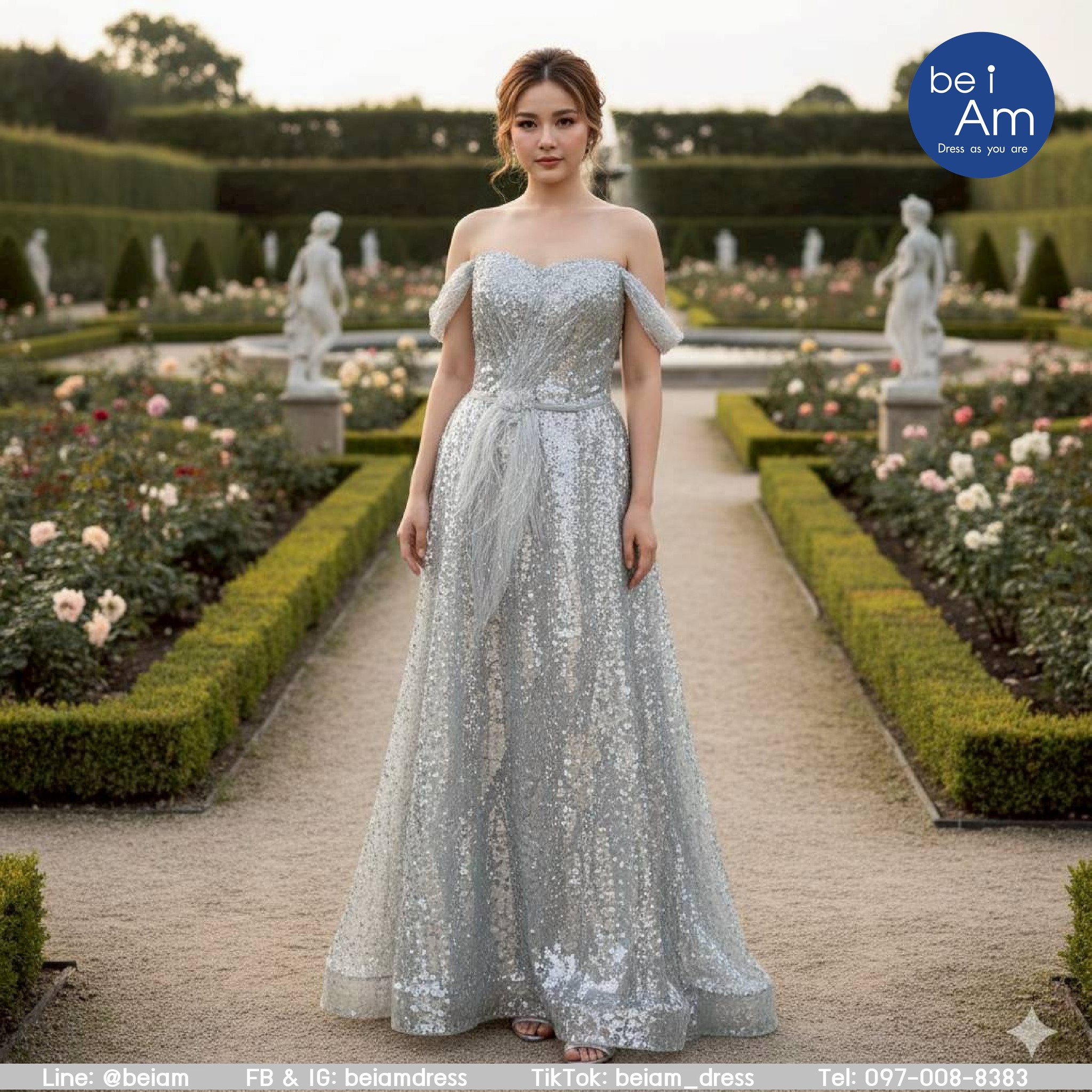 เจสซ่า ยาว เทา ชุดราตรียาว เทา