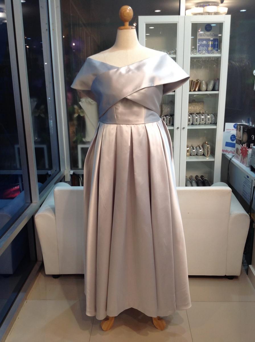 เอ็กซ์ซี่ ยาว เทา 8XL -02(ขาย 500 บาท) ชุดราตรียาว เทา