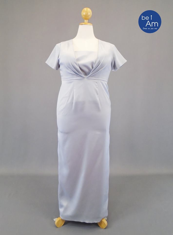 ญาดาซาติน ยาว เทา 2XL (ขาย 700 บาท) ชุดราตรียาว เทา