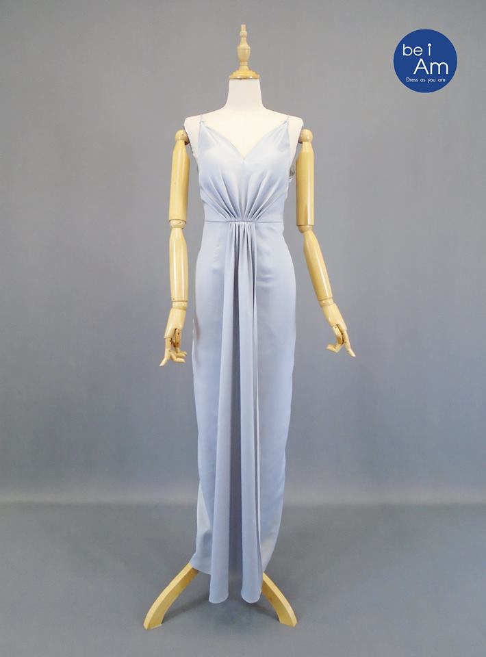 สายน้ำ ยาว เทา - 01 ชุดราตรียาว เทา