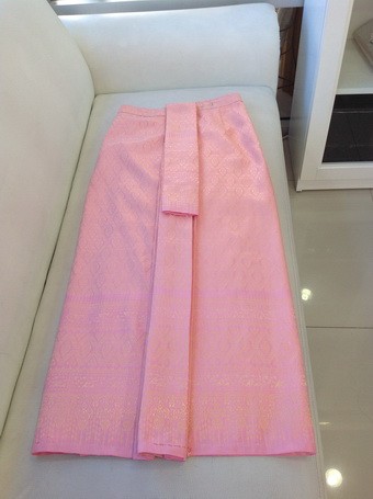 ผ้าถุง สีชมพูอ่อน(LL) - 11 ชุดไทย ชมพู