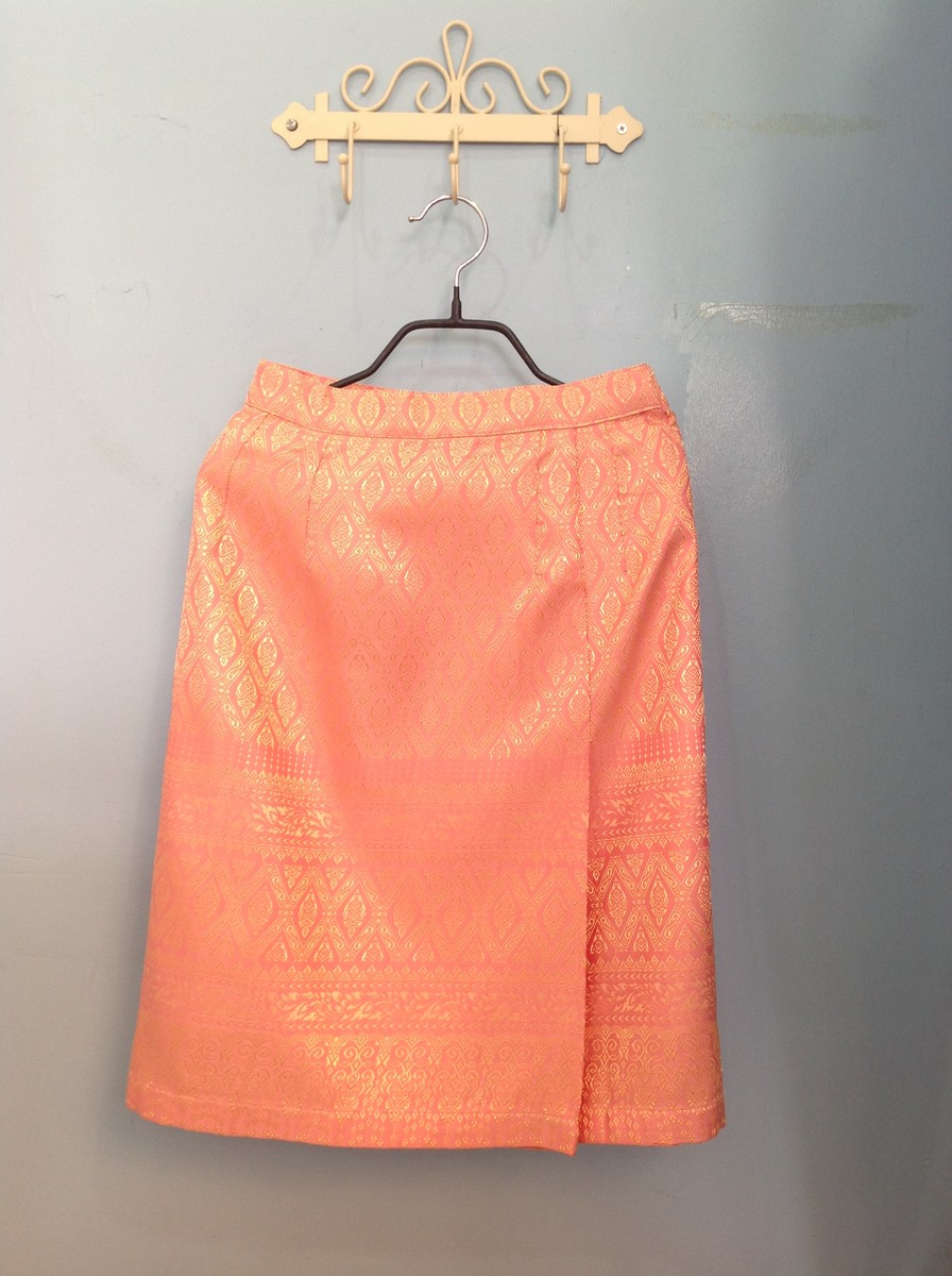 กระโปรง-ลายแอฟ ชมพู (N) L-03 ชุดไทย ชมพู