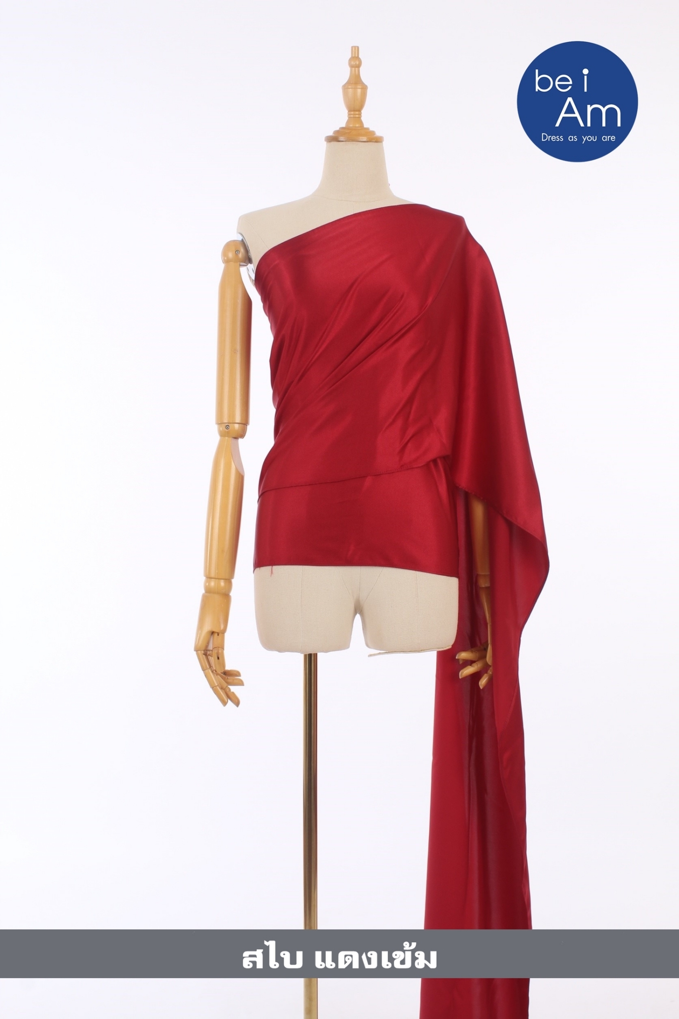 สไบ แดงเข้ม 2XL-02 ชุดไทย แดง
