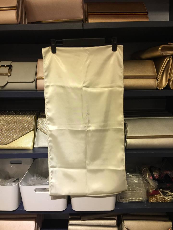สไบ ครีมสว่าง 8XL - 01 ชุดไทย ขาว